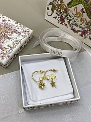 Lucky Dior Hoop Earrings Gold Finish Metal  - 5