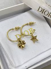 Lucky Dior Hoop Earrings Gold Finish Metal  - 6