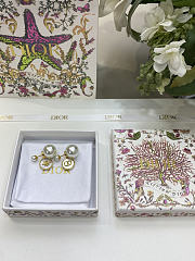 Dior Tribales Earrngs Gold Finish Metal - 2