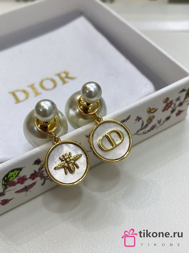 Dior Tribales Earrngs Gold Finish Metal - 1