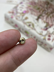 Dior Tribales Earrings Pale Gold Finish Metal, White Resin Pearls and Silver Tone Crystals - 6