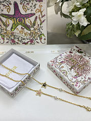 Petit CD Lucky Baroque Bracelet Gold Finish Metal White Resin Pearls Silver Tone Crystals and Macaron Pink/ Black Glass - 6