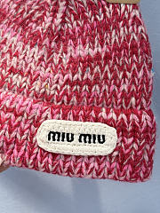 Miumiu Wool Blend Knit Beanie Pink - 5