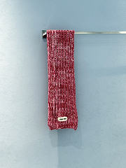 Miumiu Wool Blend Knit Scarf Pink - 5