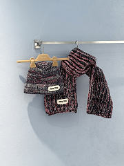Miumiu Combo Scarf/Beanie Wool Blend Knit Multicolor - 1