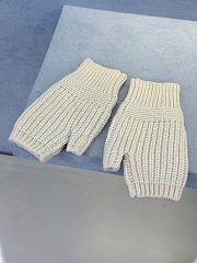 Miumiu Combo Gloves Wool And Cashmere White - 2