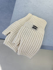 Miumiu Combo Gloves Wool And Cashmere White - 3