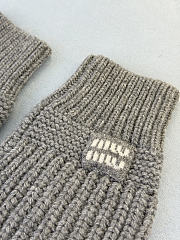 Miumiu Combo Gloves Wool And Cashmere Gray - 3