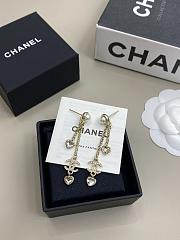 Chanel Heart Tassel Double C Earrings - 6