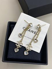 Chanel Heart Tassel Double C Earrings - 5