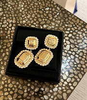 Chanel Clip-on Pendant Earrings Metal & Diamantés Gold & Crystal - 6