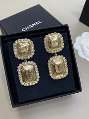 Chanel Clip-on Pendant Earrings Metal & Diamantés Gold & Crystal - 4