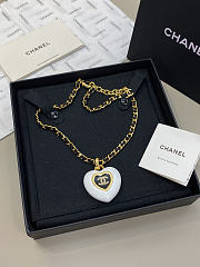Chanel Necklace Metal Resin Calfskin & Strass Gold Pearly White Black & Crystal - 1