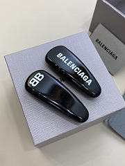 Balenciaga Holli Hair Clip Set In Black/ Pink - 4