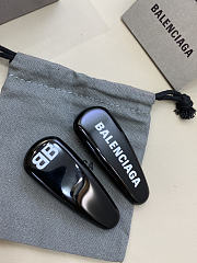 Balenciaga Holli Hair Clip Set In Black/ Pink - 2