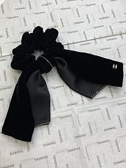 Chanel Velvet Scrunchie Black  - 2