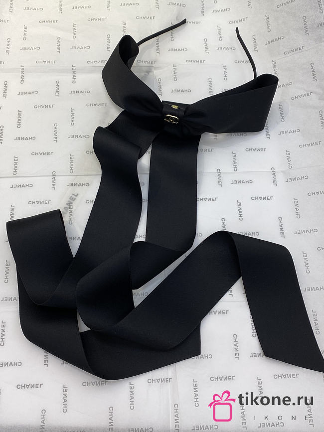 Chanel Headband Mixed Fibers & Silk Black - 1