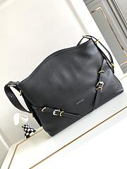 Givenchy Medium Voyou Bag In Shiny Leather Black - 38x31x10cm - 1