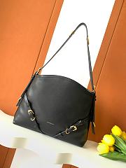 Givenchy Medium Voyou Bag In Shiny Leather Black Gold - 38x31x10cm - 4