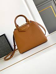 Givenchy Mini Antigona Cube Bag In Leather Brown - 22x19x13cm - 4