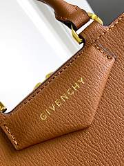 Givenchy Mini Antigona Cube Bag In Leather Brown - 22x19x13cm - 2