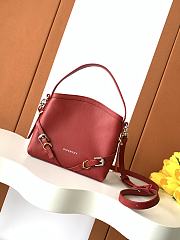 Givenchy Nano Voyou Bag In Shiny Leather Dark Red - 17x14x11cm - 1