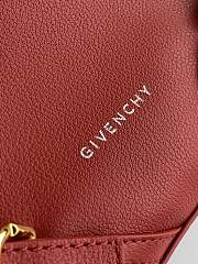 Givenchy Nano Voyou Bag In Shiny Leather Dark Red - 17x14x11cm - 5
