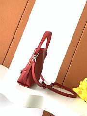 Givenchy Nano Voyou Bag In Shiny Leather Dark Red - 17x14x11cm - 4