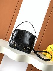 Givenchy Nano Voyou Bag In Crinkled Calfskin Black - 17x14x11cm - 1