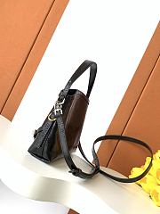 Givenchy Nano Voyou Bag In Crinkled Calfskin Black - 17x14x11cm - 5