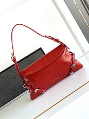 Givenchy Small P'tit Voyou Leather Bag Red - 32x15x9.5cm - 1