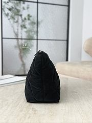 Chanel Small Zipped Case Velvet Effect Nylon Shiny Crumpled Calfskin & Gold Tone Metal Black - 26x16.5x9cm - 3