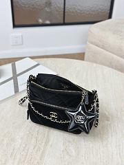Chanel Clutch With Chain Velvet-Effect Nylon Shiny Crumpled Calfskin & Gold-Tone Metal Black - 21x15x7.5cm - 6