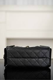 Chanel 25 Mini Handbag Grained Calfskin & Gold Tone Metal Black - 22x20x12.5cm - 2