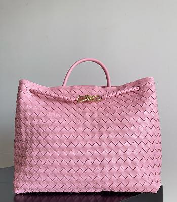 Bottega Veneta Large Andiamo Intrecciato Pink - 42x35x18cm