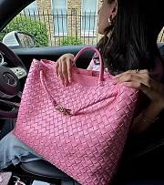 Bottega Veneta Large Andiamo Intrecciato Pink - 42x35x18cm - 2