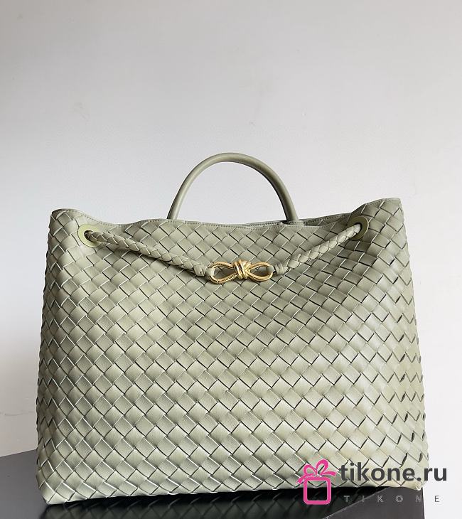 Bottega Veneta Large Andiamo Intrecciato Travertine - 42x35x18cm - 1