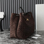 Bottega Veneta Large Andiamo Intrecciato Suede Brown - 42x35x18cm - 3
