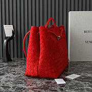 Bottega Veneta Large Andiamo Intrecciato Suede Red - 42x35x18cm - 6