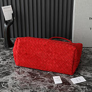 Bottega Veneta Large Andiamo Intrecciato Suede Red - 42x35x18cm - 2