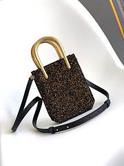 Bvlgari Serpentine Mini Tote Bag In Black With Black Crystals Inserts Hand Set On Suede - 13x17.5x5.5cm - 5