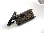 Bvlgari Serpentine Mini Tote Bag In Black With Black Crystals Inserts Hand Set On Suede - 13x17.5x5.5cm - 6