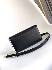 Bvlgari Logo Infinitum Leather Wallet on chain In Black - 19x10.5x4.5cm - 5