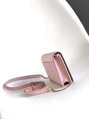Bvlgari Logo Infinitum Leather Wallet on chain In Pink - 19x10.5x4.5cm - 4