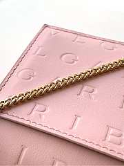 Bvlgari Logo Infinitum Leather Wallet on chain In Pink - 19x10.5x4.5cm - 3