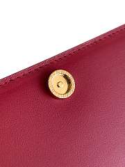 Bvlgari Logo Infinitum Leather Wallet on chain In Red - 19x10.5x4.5cm - 6