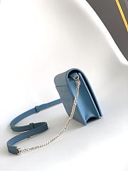 Bvlgari Logo Infinitum Leather Wallet on chain In Blue - 19x10.5x4.5cm - 6