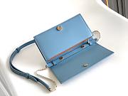 Bvlgari Logo Infinitum Leather Wallet on chain In Blue - 19x10.5x4.5cm - 3