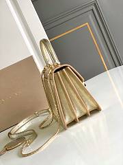 Blvgari Serpenti Forever Top Handle Ostrich Leather Gold Metallic - 18.5x16x10.5cm - 4