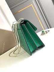 Bvlgari Serpenti Forever Medium Shoulder Bag Ostrich Leather Green - 25x16.5x8cm - 4